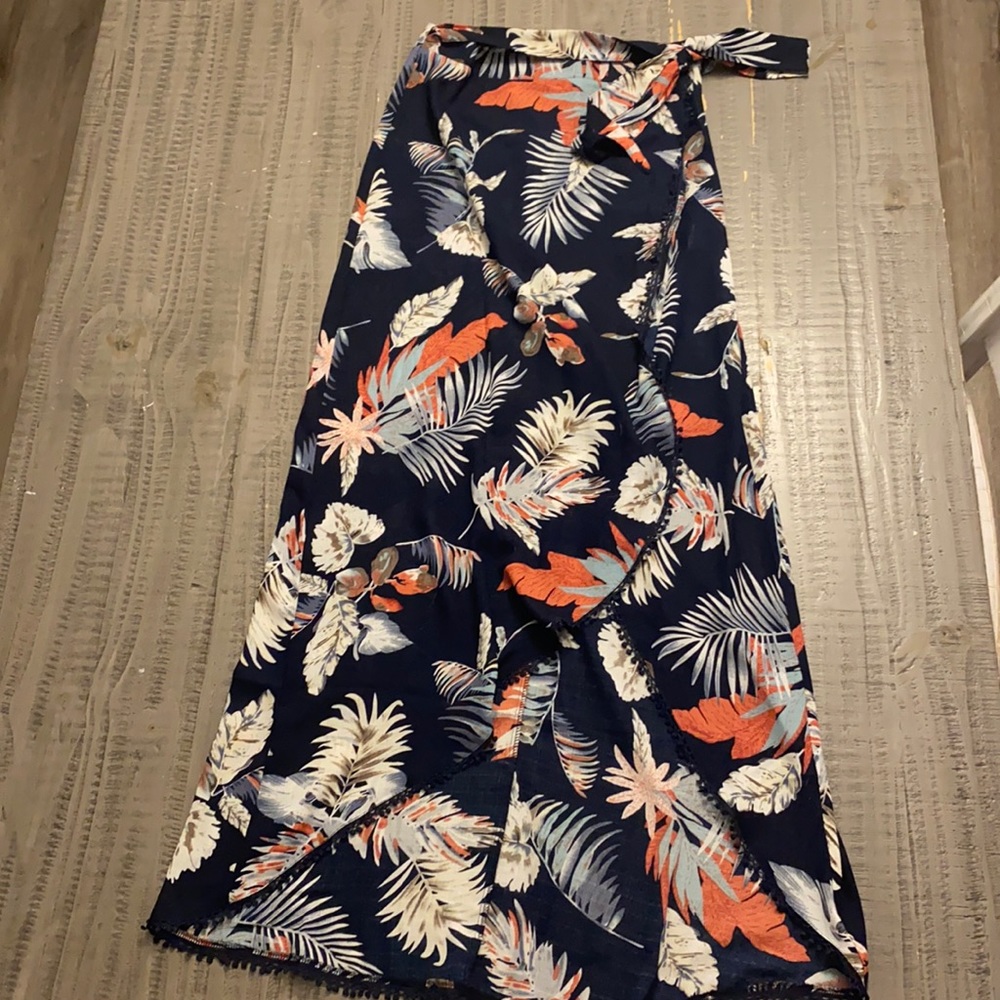 Floral wrap skirt